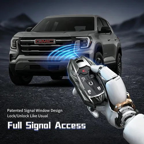 Vista 2 de Protector de llavero, llavero, accesorios para GMC, Yukon, Sierra, Chevy Silverado 1500 2500/3500HD (3/4/5/6 botones)