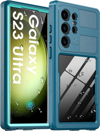 Vista 11 de Funda impermeable para Samsung Galaxy S23 Ultra, con protector de pantalla integrado, a prueba de polvo, a prueba de golpes, de cuerpo completo