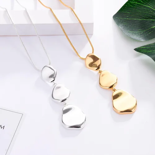 Vista 6 de Collares largos con colgante para mujer, colgante de múltiples capas, conjunto de collar en Y, colgante de declaración elegante
