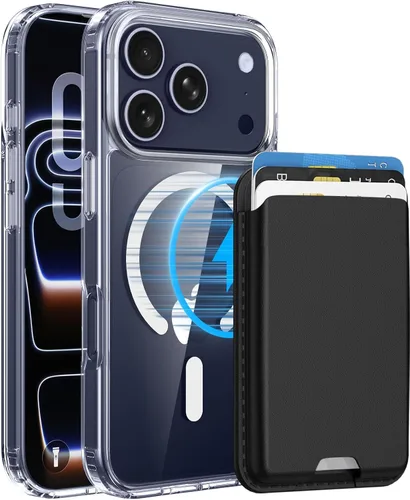 Vista 59 de Funda magnética para iPhone 12 Pro Max, cartera magnética desmontable con soporte para tarjetas, [compatible con MagSafe] grado militar, a prueba