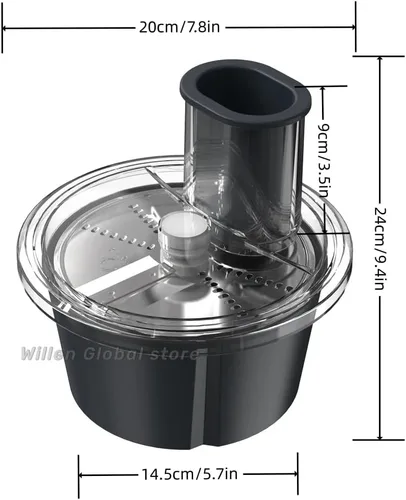 Vista 9 de Cortador de verduras adecuado para Thermomix TM6/TM5, pelador multifuncional compatible con accesorios Thermomix (Juego de cortador grueso + fino)