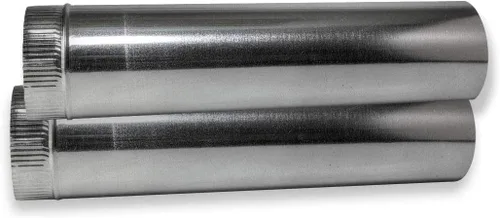 Vista 2 de Paquete de 2 tubos redondos de 4 pulgadas y 24 pulgadas de largo Tubo de bloqueo a presión de chapa galvanizada de calibre de 1.06 oz El tubo