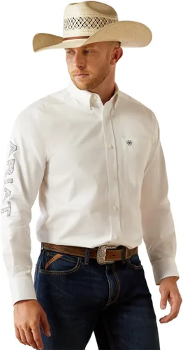Vista 113 de Ariat Camisa de sarga con logotipo del equipo para hombre