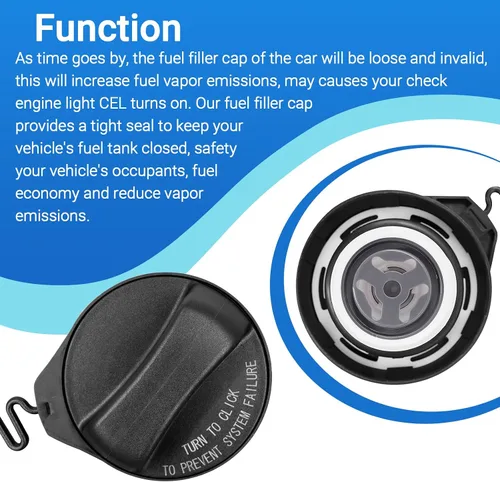 Vista 4 de Tapa de llenado de gasolina para tanque de combustible para Volvo S60 Cross Country S80 V60 Cross Country V70 XC60 XC70 XC90 Reemplazar 31392044 313