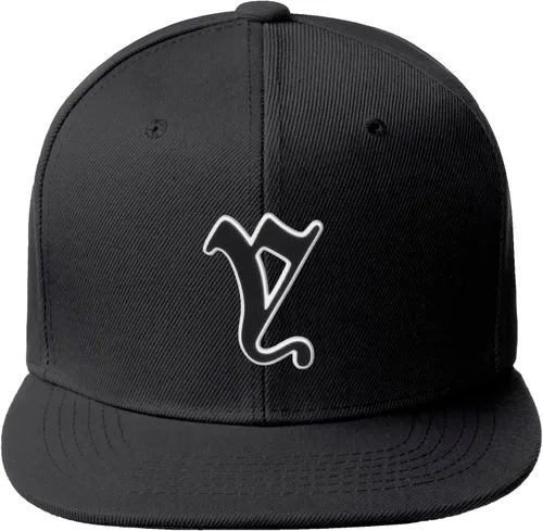 Vista 1115 de Daxton Gorra clásica con visera de billete plano con letras del alfabeto inglés antiguo de la A a la Z