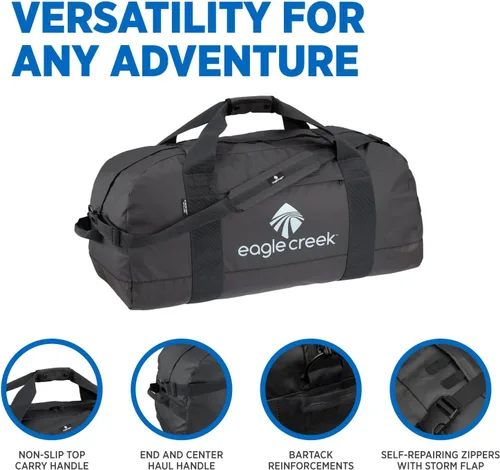 Vista 3 de Eagle Creek No importa qué bolsa de lona para viajes, duradera y resistente al agua, con correa de hombro extraíble, correas de compresión y bolsa