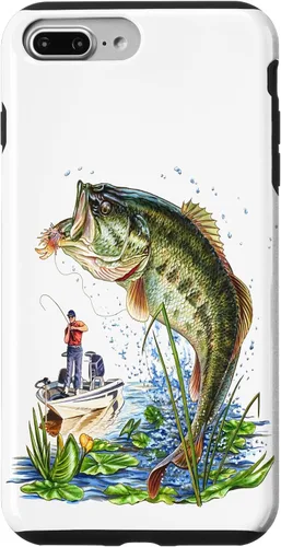 Vista 12 de Fishing Graphic Large Mouth Bass Fish - Fisherman Case for iPhone 17