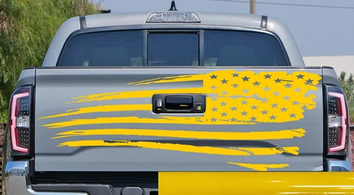 Vista 28 de Adhesivo adhesivo para puerta trasera o ventana de la puerta trasera de Estados Unidos para puerta trasera o camioneta, se adapta a Toyota Tacoma