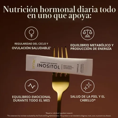 Vista 8 de Arrae Suplemento de inositol Myo & D-Chiro 40:1 para mujeres, vainilla, 30