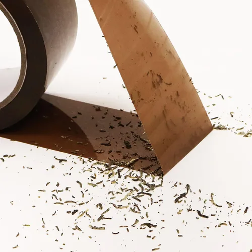 Vista 4 de CHUANGSEED 2 paquetes de cinta de embalaje marrón con dispensador - 2.7 mil x 1.9 pulgadas x 55Y Cinta de embalaje resistente para cajas de mudanza