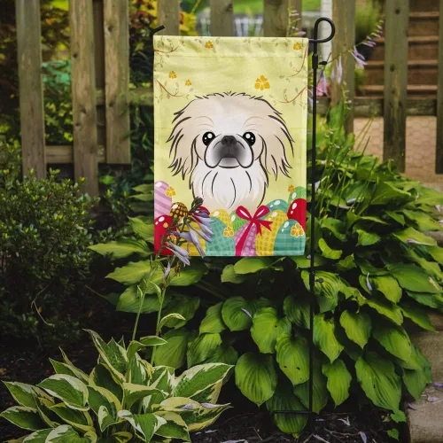 Vista 427 de Caroline's Treasures BB1923GF Bandera decorativa para jardín con diseño de Border Collie, para caza de huevos de Pascua, para jardín, jardín, patio