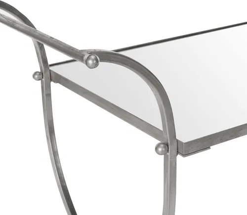 Vista 5 de Safavieh Home Collection Lucretius - Carrito de barra de plata