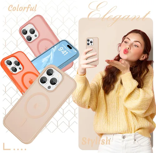 Vista 820 de Funda para Google Pixel 10 Pro XL, cubierta magnética mate, color negro Fit for MagSafe, Screen Protector included, Shockproof Military Grade