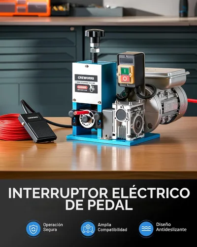 Vista 5 de CREWORKS Máquina peladora de cables eléctrica de 180 W, máquina peladora automática de cables de 0.06 a 1.18 pulgadas, herramienta de pelado