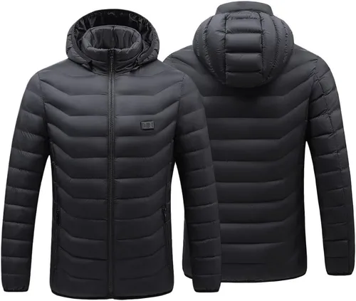 Vista 3 de Chaqueta térmica para mujeres y hombres con batería de 5 V, capa térmica desmontable