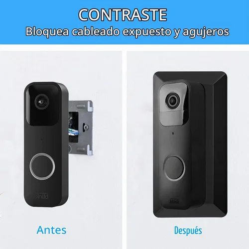 Vista 3 de HOLACA Placa de pared con soporte de cuña en ángulo izquierdo/derecho de 35 grados para timbre de video Blink (2021-1.ª generación)