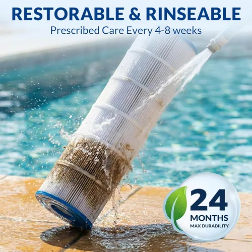 Vista 6 de Cartuchos de filtro de piscina CS100 mejorados, compatibles con Jandy CS100, PJANCS100, tela resistente de 5 onzas para una filtración y durabilidad