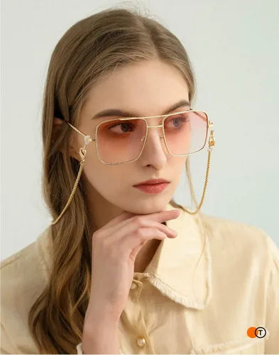 Vista 2 de TIJN Lentes de sol polarizados cuadrados para mujeres y hombres, tintados, de gran tamaño, protección UV400, lentes de sol con marco de metal