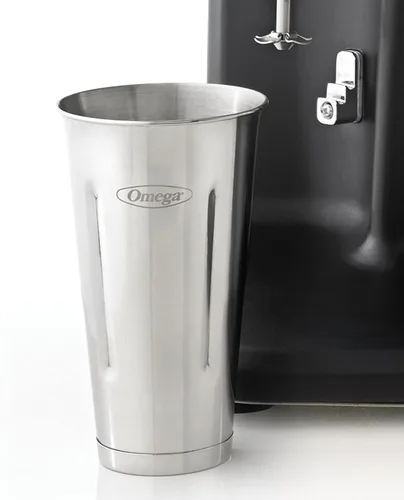 Vista 5 de Omega M3000 Comercial Milkshake Maker Triple Husillo, 1/3 Caballos de Fuerza, Negro
