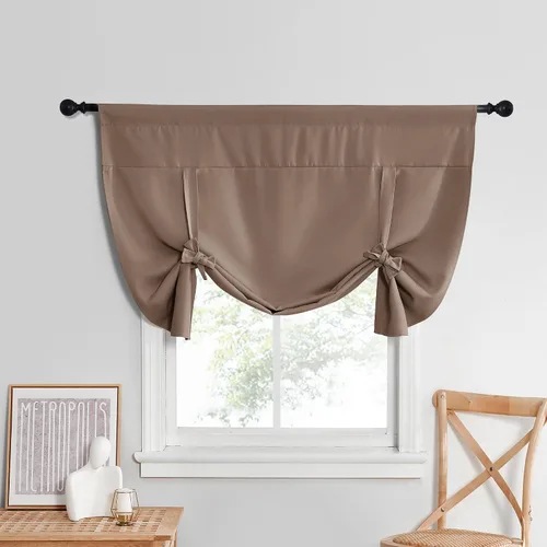 Vista 68 de NICETOWN Cortina Opaca con Aislamiento Térmico – Persiana Enrollable para Ventana de Bebé para Dormitorio/Acción de Gracias