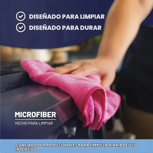 Vista 4 de Paños de limpieza de microfibra Pro multisuperficie de 12 x 12 pulgadas Negro - Paquete de 12 Toallas de microfibra premium para limpiar vidrio