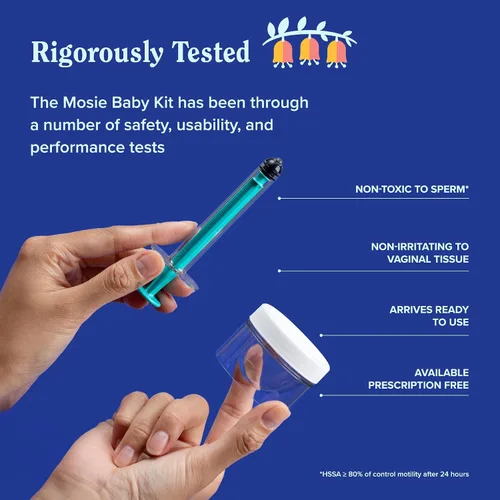 Vista 3 de Mosie Baby Kit de inseminación, primer kit aprobado por la FDA para uso doméstico con jeringas patentadas, 2 intentos para mujeres y familias