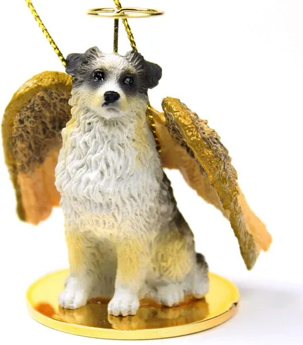 Vista 100 de Conversation Concepts Adorno navideño: Chihuahua, pelo largo 19-Dorado