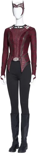 Vista 5 de Cumberbatch Stephen Odd Strange Wanda Maximoff - Disfraz de cosplay con múltiples versos, locura escarlata, bruja, Halloween, carnaval