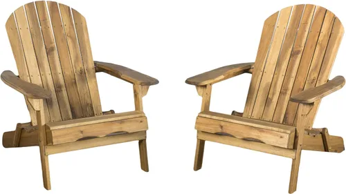Vista 13 de Christopher Knight Home Hanlee - Sillas plegables Adirondack de madera, juego de 2 piezas, acabado gris