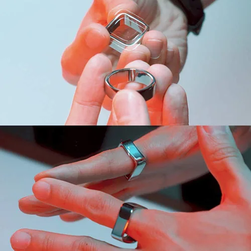 Vista 2 de SUMAG Ambi Anillo Trucos de magia Círculo Cuadrado Mago Mago Accesorios Primer Plano Calle Ilusión Óptica Gimmick Props