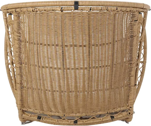 Vista 8 de GDFStudio Joanna - Silla de mimbre para exteriores con cojín, color marrón claro y beige