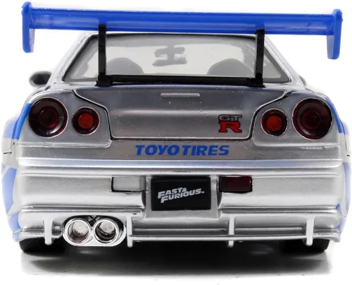 Vista 4 de Jada Juguetes – 97158 – Nissan Skyline GTR R34 – Rápido y Furioso – Escala 1:24