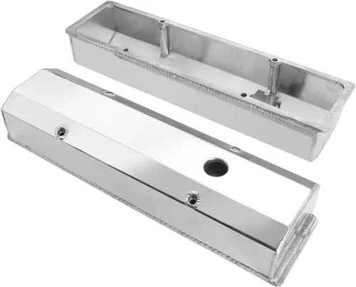 Vista 5 de Cubiertas altas de aluminio anodizado transparente para válvulas de 1/4" riel compatible con SBC Che-vy 283 305 327 350 383 400