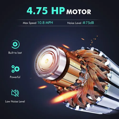 Vista 8 de Goplus Caminadora plegable de 4.75 HP con 15% de inclinación automática, caminadora eléctrica Superfit con control de voz y aplicación, 20 programas