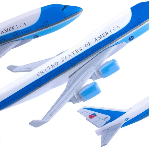 Vista 4 de Modelo Avión 1:400 American Air Force One B747 Modelo Avión Diecast Aviones para Regalo y Colección