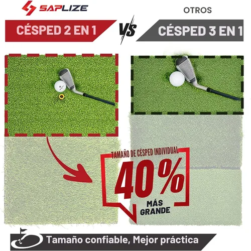 Vista 4 de SAPLIZE Alfombrilla de golf plegable resistente con respaldo de EVA de 0.394 pulgadas para columpio y astillado en interiores y exteriores