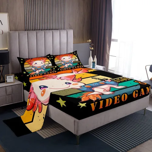 Vista 46 de Erosebridal Highland Cow - Juego de sábanas de tamaño individual con diseño de rosas para niños, niñas, adolescentes, adultos, animales salvajes