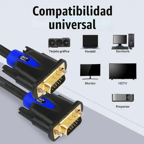 Vista 2 de SHD Cable VGA, VGA a VGA HD15 Cable de monitor para PC portátil TV proyector-3 pies