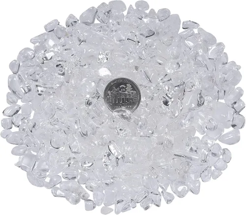 Vista 24 de Piedra pequeña de cristal de obsidiana negra con forma irregular, chips decorativos de cuarzo triturado para curación de joyas, decoración del hogar