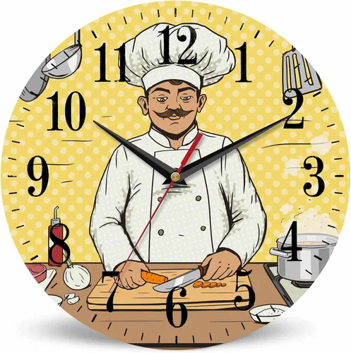 Vista 9 de Mxocom Reloj de pared de mariposa azul con grandes alas, mariposa volando a través del cielo estrellado, reloj silencioso sin tictac de 10 pulgadas