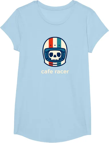 Vista 15 de Cafe Racer Moda Simple Casco Diseño Motocicleta Camiseta Negro