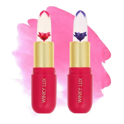 Vista 9 de Bálsamo Floral Winky Lux, Bálsamo Labial pH, Lápiz Labial Cambiante de Color y Tintado, Bálsamo Labial Vegano y Libre de Crueldad, Hidratante y Rosa