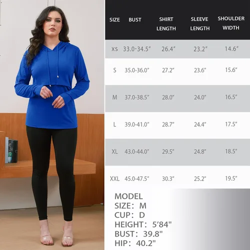Vista 194 de GINKANA Sudadera con capucha para mujer, manga larga, lactancia materna, ropa casual