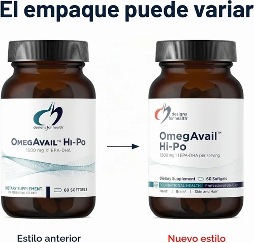 Vista 3 de Designs for Health Omegavail Hi-Po Cápsulas blandas, 60 unidades, 60, 1, 1