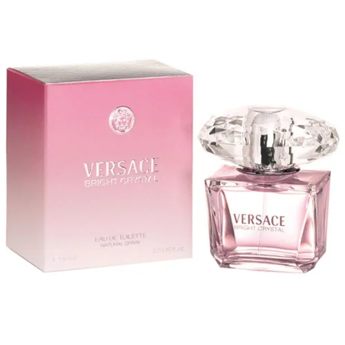 Vista 2 de Versace Bright Crystal de Gianni Versace para mujeres, Eau De Toilette en aerosol, botella de 1 onza