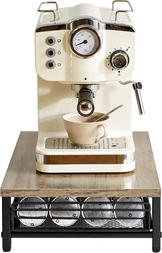 Vista 11 de IBUYKE Soporte de madera para cápsulas de café para K-Cup, capacidad de 35 Greige