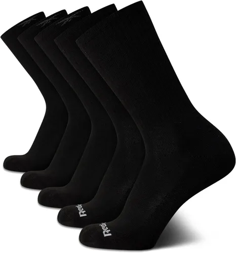 Vista 10 de Reebok Calcetines deportivos acolchados que absorben la humedad, paquete de Todo negro
