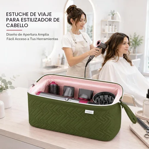 Vista 4 de Leudes Bolsa de viaje para herramientas para el cabello, estuche