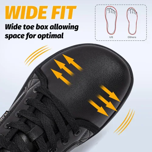 Vista 2 de HOBIBEAR Zapatos deportivos minimalistas anchos para hombre y mujer, sin caída, ligeros y cómodos