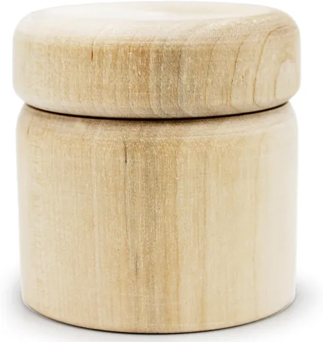 Vista 9 de AEVVV 6 cajas de madera redondas sin terminar de 2 x 2 pulgadas, caja de almacenamiento para anillos de boda de propuesta, caja de madera en blanco